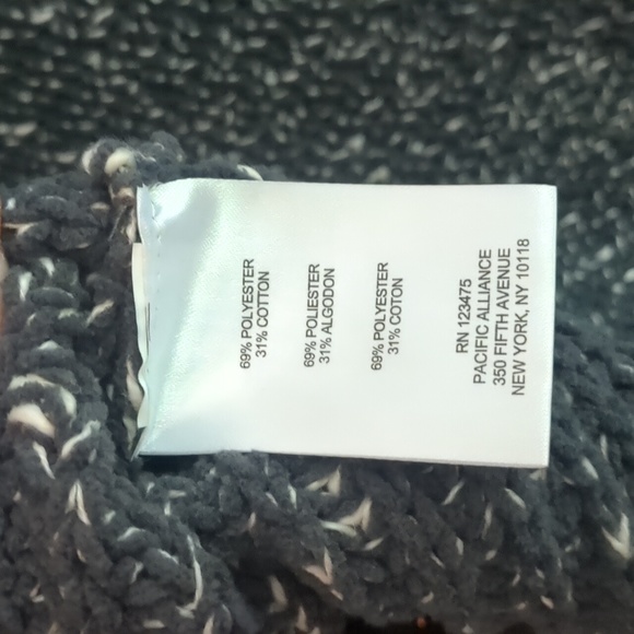 JONES NEW YORK*  batwing gray sweater soft and comfortable 3/4 sleeve - Picture 6 of 7